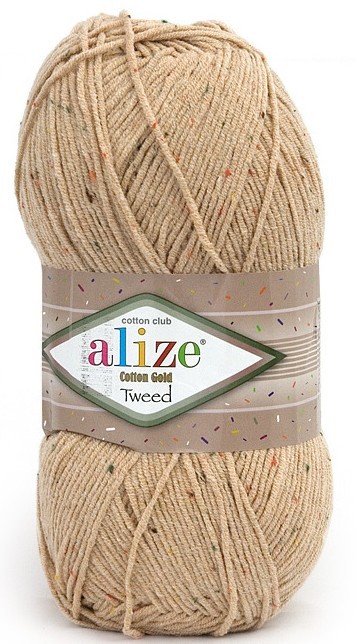 Пряжа Cotton Gold Tweed Alize (262 св.бежевый) Alize