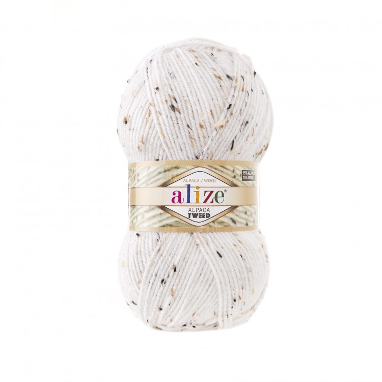 Пряжа Alpaca Tweed Alize (55 белый)