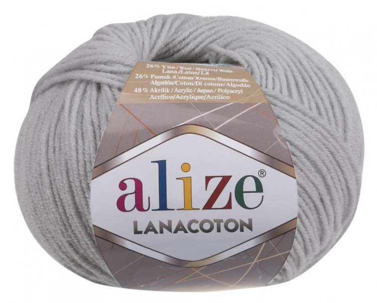 Пряжа Lanacoton Alize (420 облачно-серый)