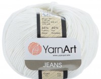 Пряжа Yarnart Jeans (1 белый)